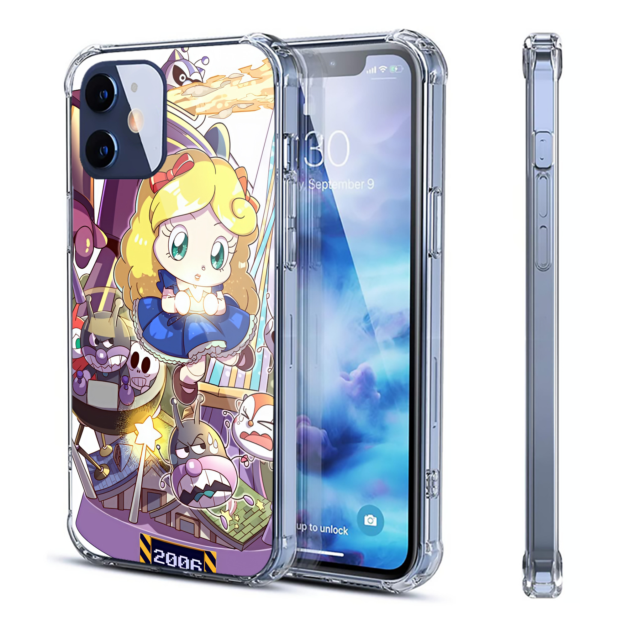 （画像用） アンパンマン Anpanman 【iPhone 12シリーズ対応】透明スマホケース（クリアソフトケース）